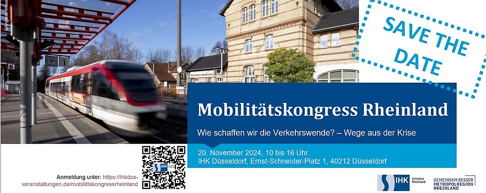 Save the Date: Mobilitätskongress Rheinland 2024