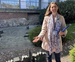 Kathrin Rauschning führt die Stadtführungen durch.