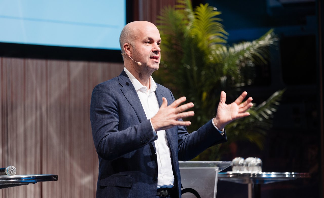 Marcel Fratzscher, Präsident des Deutschen Instituts für Wirtschaftsforschung (DIW) und Professor für Makroökonomie an der Humboldt-Universität zu Berlin, hielt die Keynote bei den 33. Mönchengladbacher Wirtschaftsgesprächen.	