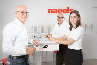 Werner Nagels (l.), Thomas Nagels und Insa Nagels führen die Geschäfte der Nagels Druck GmbH.