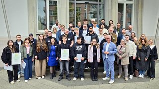 Insgesamt 33 Auszubildende aus elf Unternehmen haben sich in diesem Jahr am Projekt „Energie-Scouts+ 2026“ beteiligt.